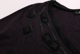 Purple V-neck Cotton T-shirt - Avaz Shop
