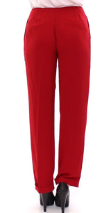 Red wool straight dress pants - Avaz Shop