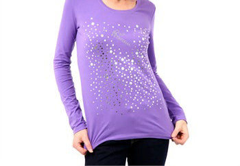 Violet Cotton Tops & T-Shirt
