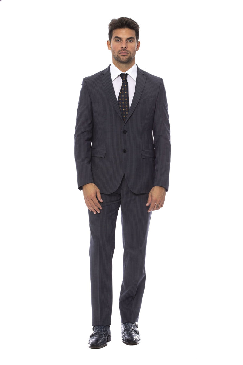Blue Polyester Suit