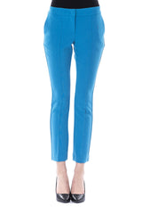 Light Blue Polyester Jeans & Pant