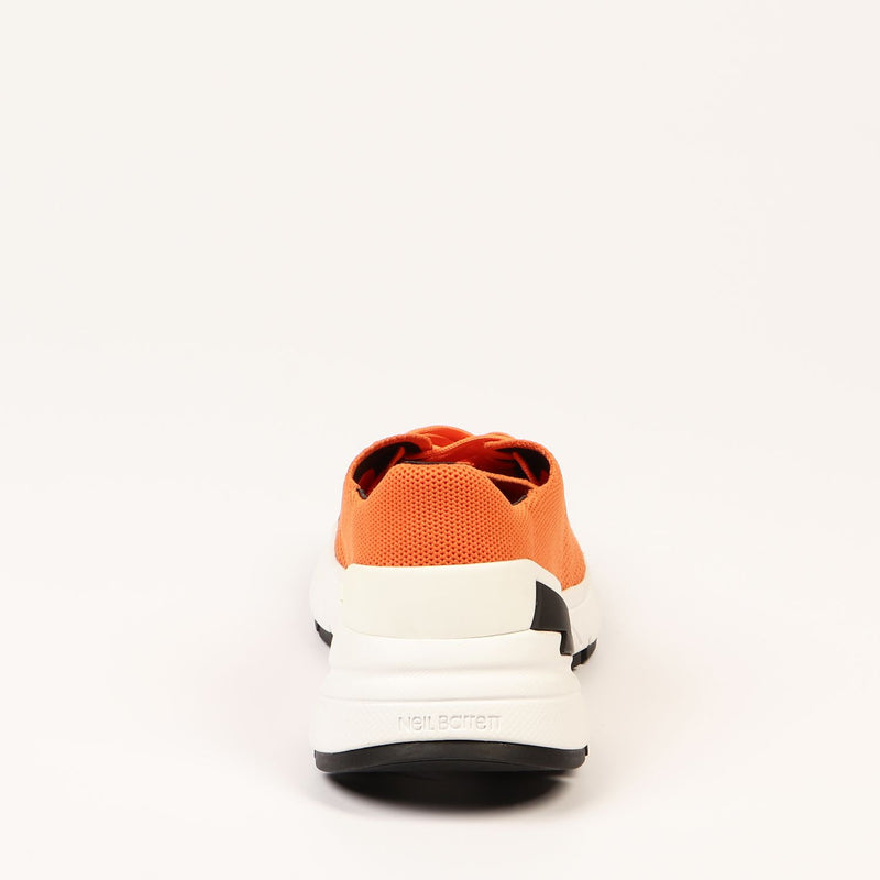 Orange Textile and Leather Sneaker