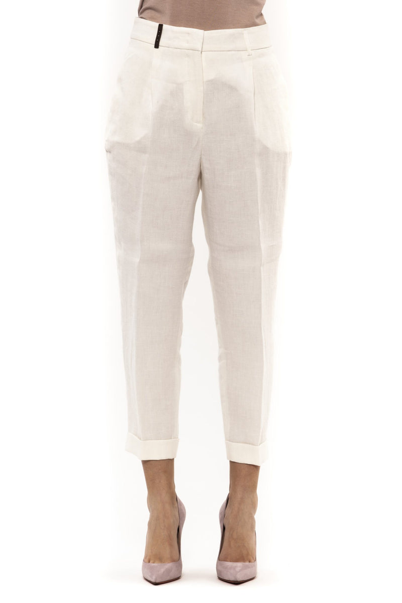 White Linen Jeans & Pant