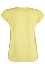 Yellow Cotton Tops & T-Shirt