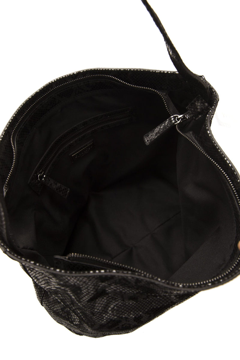 Gray Leather Shoulder Bag