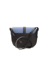 Blue Leather Crossbody Bag