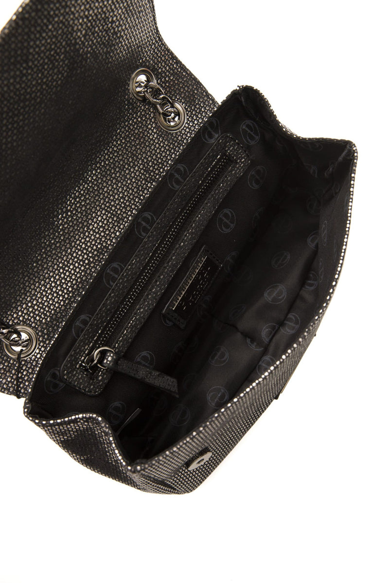 Gray Leather Crossbody Bag